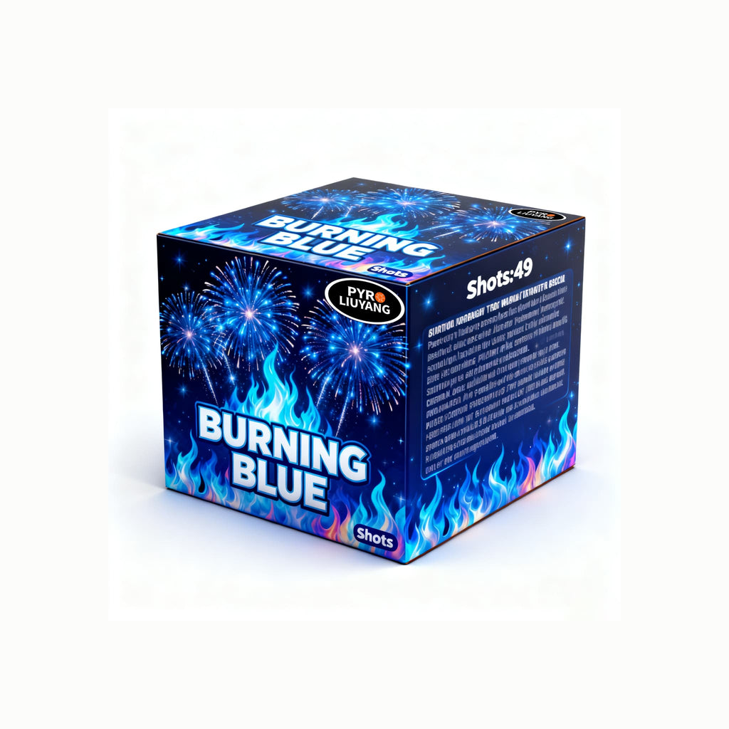 BURNING BLUE 49 SHOTS WITH 1.2" TUBE