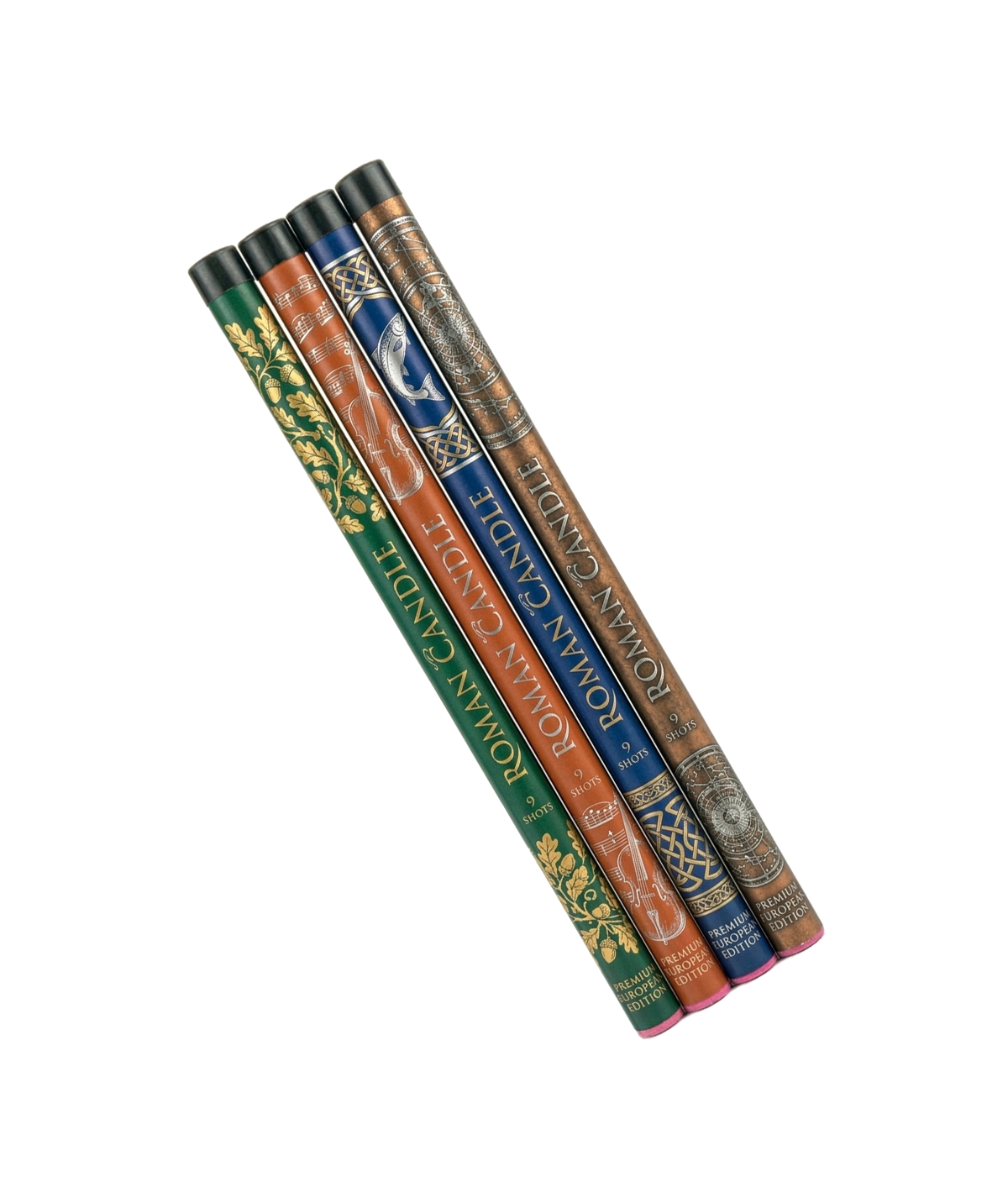 C009 CUSTOMIZABLE PACKAGING 9 SHOTS WITH EFFECT VIDEO ROMAN CANDLES