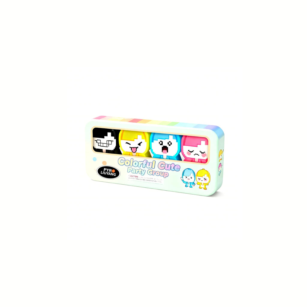 COLOFUL CUTE PARTY GROUP 0.7" TUBE 25S 4 STYLE FOUNTAINS