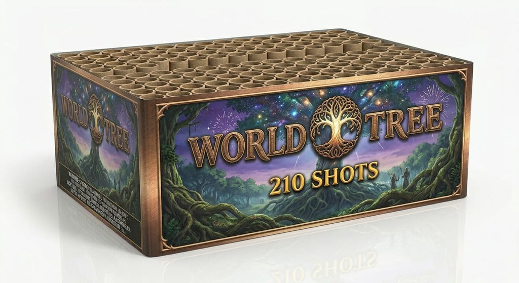 WORLD TREE 210 SHOTS WITH 1" TUBE