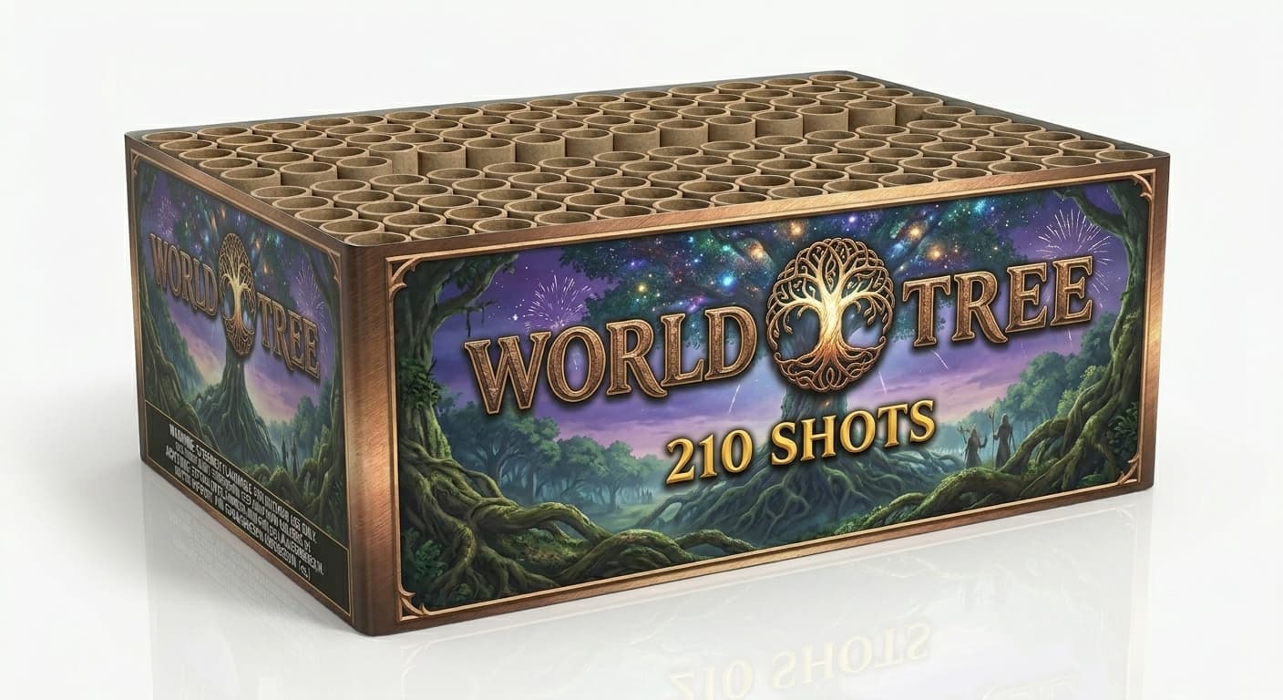 WORLD TREE 210 SHOTS WITH 1" TUBE